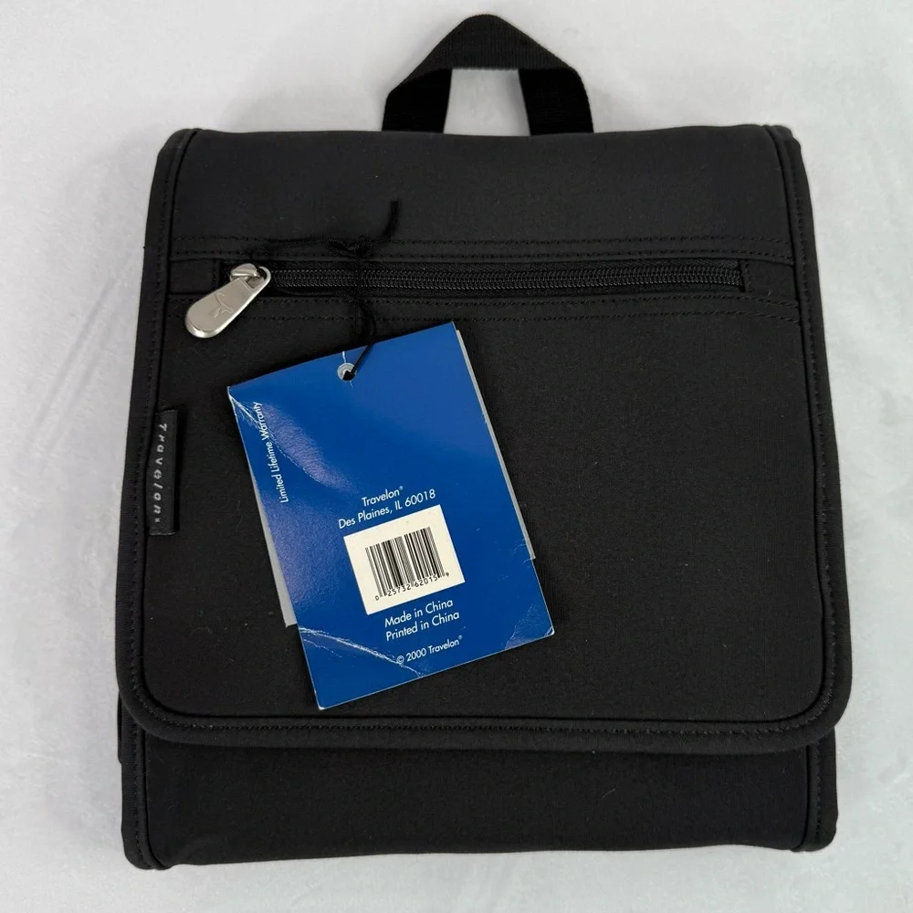 Makeup Mirrored Travelon Brush Makeup Portable Vanity Compact Toiletry‎ Black